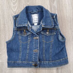 GYMBOREE SMALL Girls 5-6 Denim Sleeveless Vest